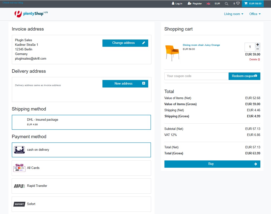 Skrill | Payment | plentyMarketplace