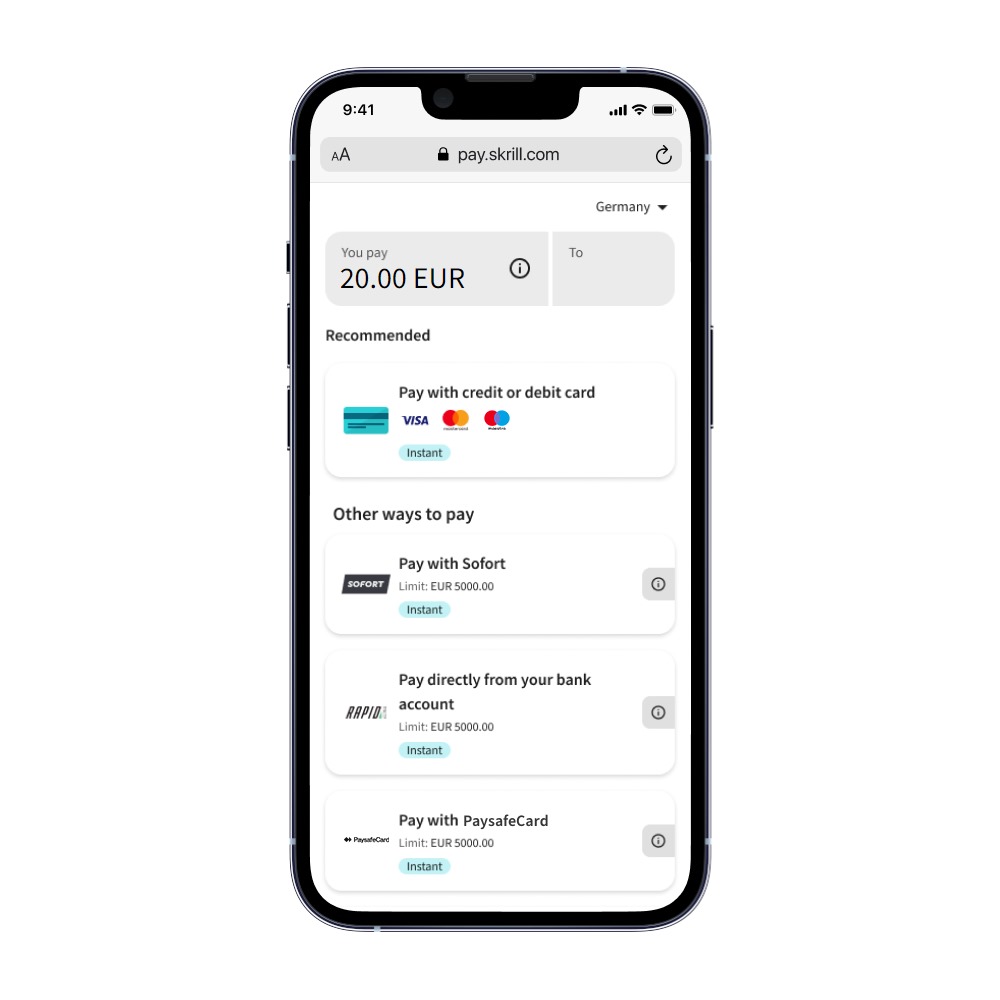 Skrill | Payment | plentyMarketplace